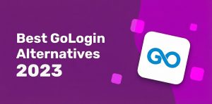 Best GoLogin Alternatives 2023 with a blue infinity symbol logo on a white rounded square
