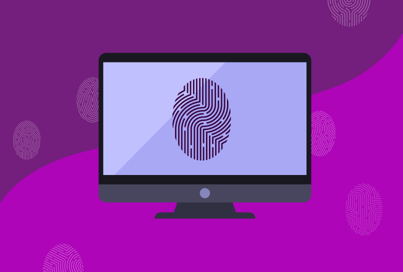 fingerprint on computer screen
