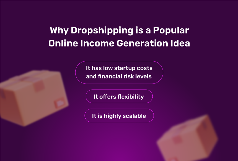 why dropshipping is a popular online income generation idea