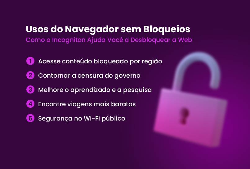 usos do navegador sem bloqueios