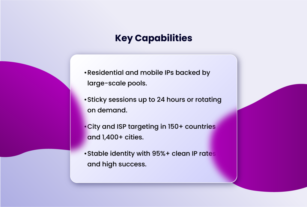 Key capabilities of NodeMaven proxies