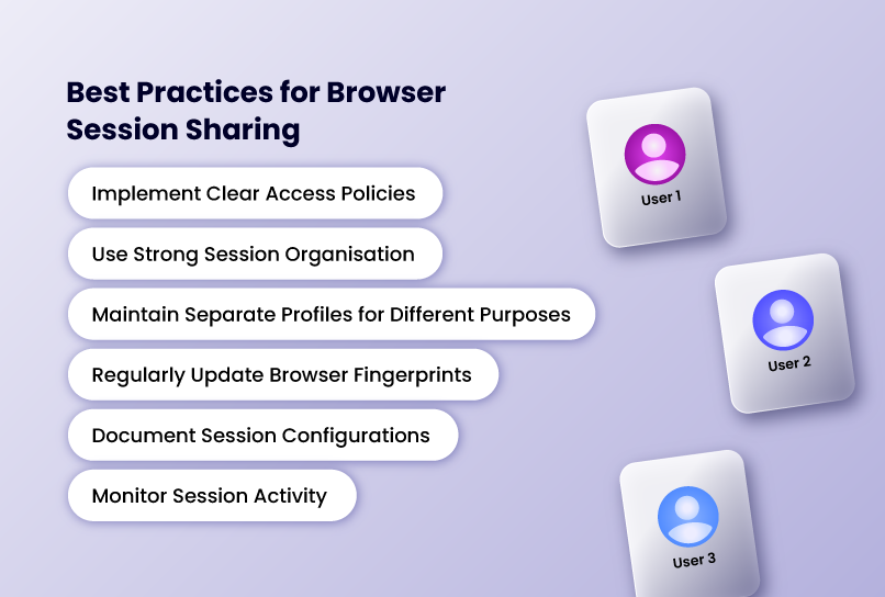 best practices for browser session sharing