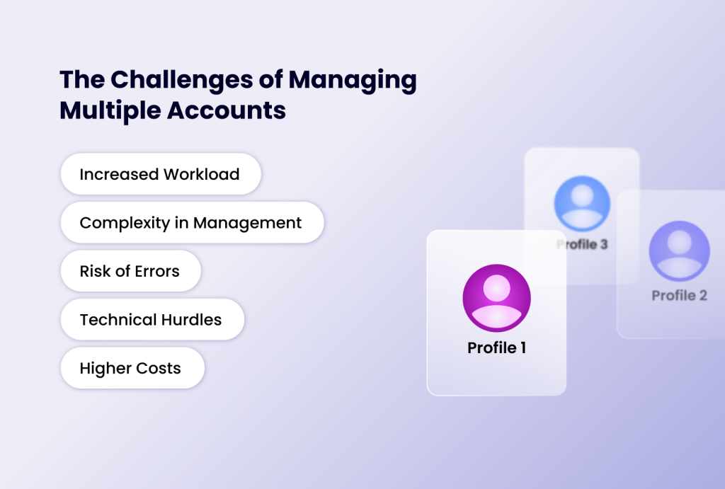 The challenges of managing multiple accounts