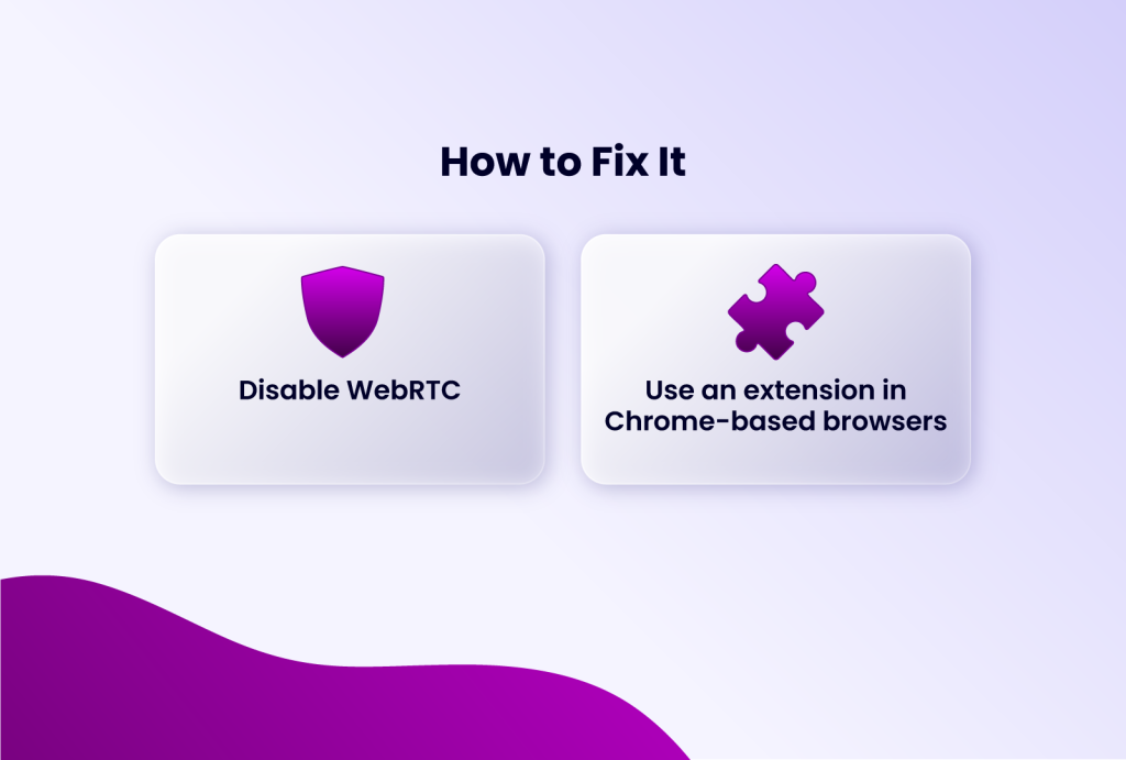 how to fix WebRTC leak