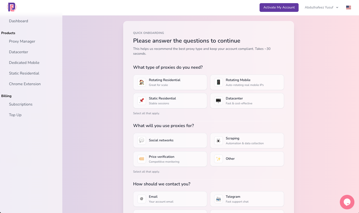 proxyempire dashboard
