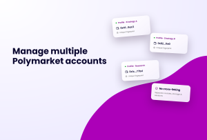Manage multiple Polymarket accounts with profiles like Strategy A, Strategy B, and Research, each with a unique fingerprint and no cross-linking.