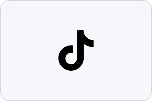 Black TikTok logo on a light gray background.