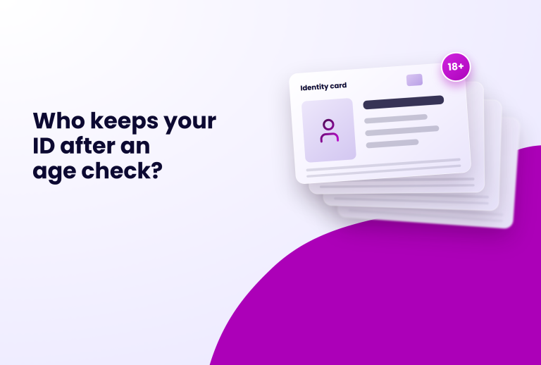 Stack of identity cards with an "18+" symbol